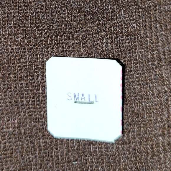 Retro Vintage 1960s Dark Brown V-Neck Sleeveless Knit Top Sweater Vest - Picture 9 of 9